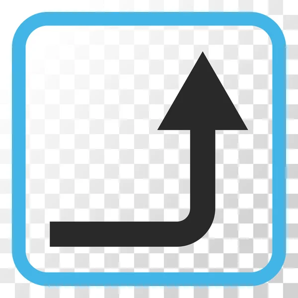 Turn Forward Vector Icon In a Frame — Stock Vector