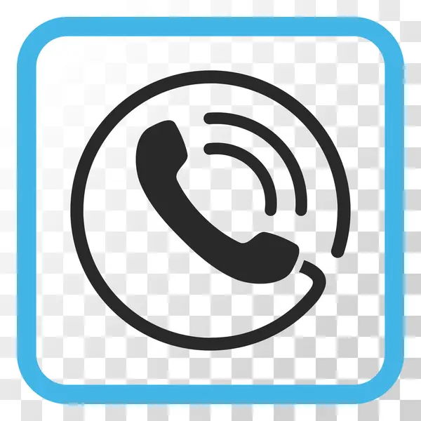 Telefoongesprek Vector Icon In een Frame — Stockvector