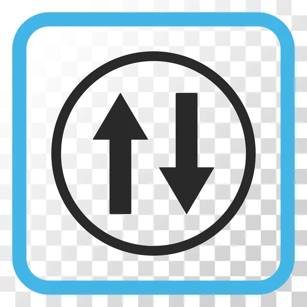 Vertikal Flip pilar vektor ikonen i en ram — Stock vektor