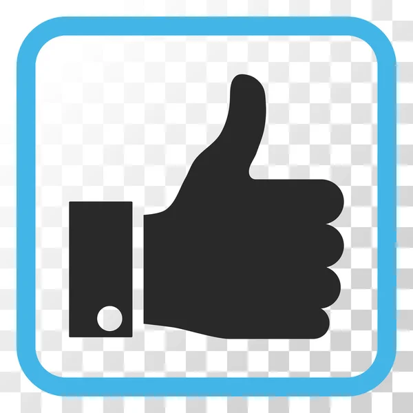 Thumb Up Vector Icon In a Frame — Stock Vector