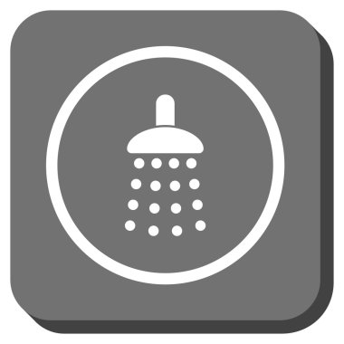 Duş yuvarlatılmış kare vektör simgesi