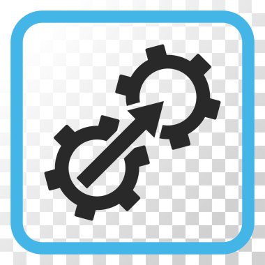 Dişli Tümleştirme vektör simgesi bir çerçeve içinde