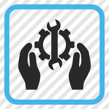 Onarım hizmeti vektör simgesi bir çerçeve içinde