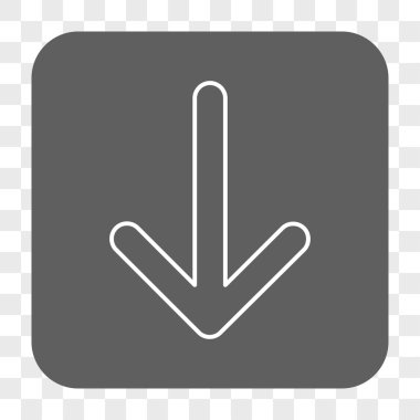 Yuvarlatılmış Kare düğme aşağı ok