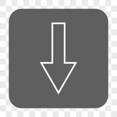 Yuvarlatılmış Kare düğme aşağı ok