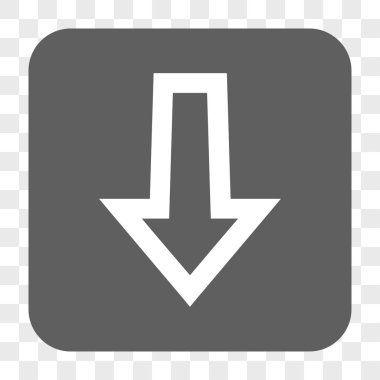 Yuvarlatılmış Kare düğme aşağı ok