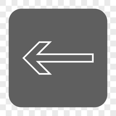 Ok sol yuvarlak kare düğme