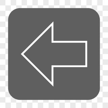 Ok sol yuvarlak kare düğme