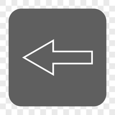 Ok sol yuvarlak kare düğme