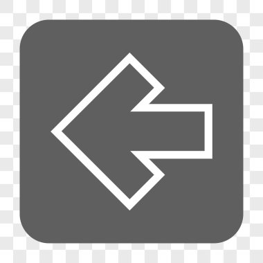 Ok sol yuvarlak kare düğme