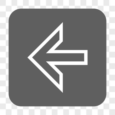 Ok sol yuvarlak kare düğme