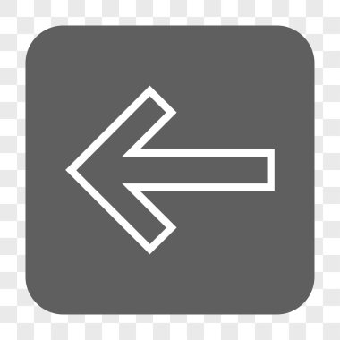 Ok sol yuvarlak kare düğme