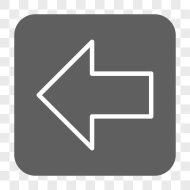 Ok sol yuvarlak kare düğme