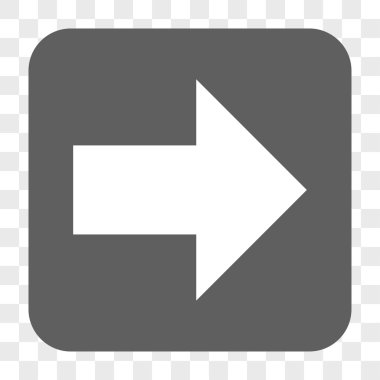 Ok sağ yuvarlak kare düğme