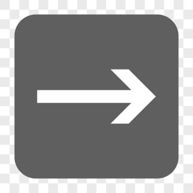 Ok sağ yuvarlak kare düğme