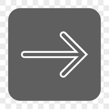 Ok sağ yuvarlak kare düğme