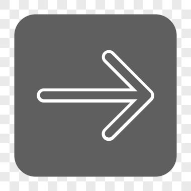 Ok sağ yuvarlak kare düğme