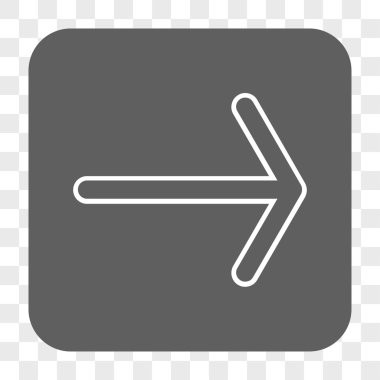 Ok sağ yuvarlak kare düğme