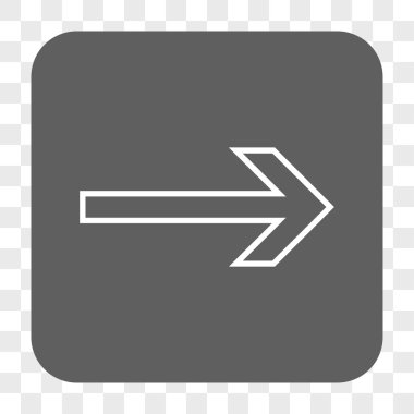 Ok sağ yuvarlak kare düğme