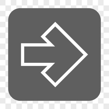 Ok sağ yuvarlak kare düğme