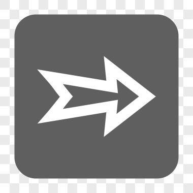 Ok sağ yuvarlak kare düğme