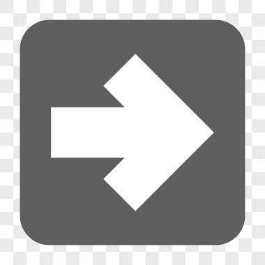 Ok sağ yuvarlak kare düğme