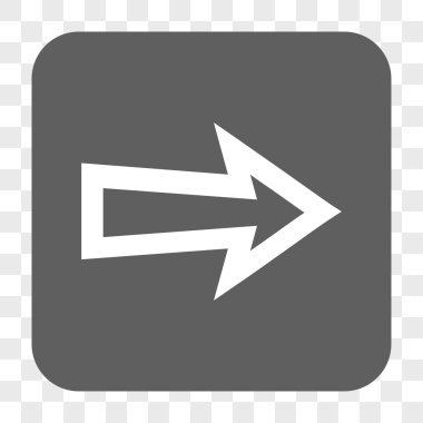 Ok sağ yuvarlak kare düğme