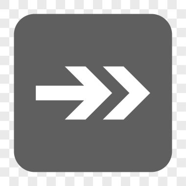 Ok sağ yuvarlak kare düğme