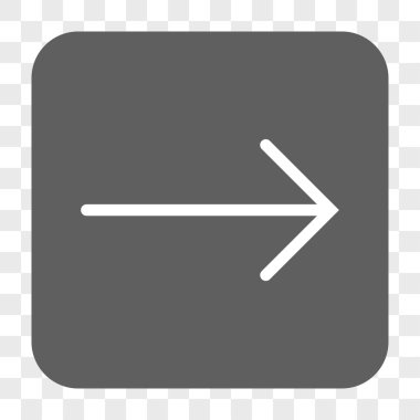 Ok sağ yuvarlak kare düğme