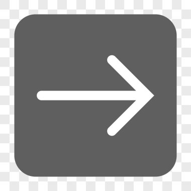 Ok sağ yuvarlak kare düğme