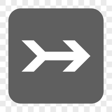 Ok sağ yuvarlak kare düğme