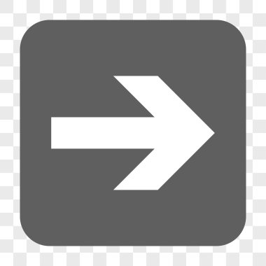 Ok sağ yuvarlak kare düğme