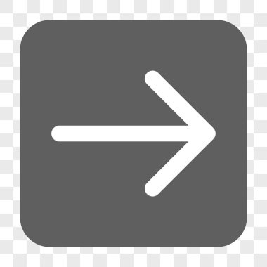 Ok sağ yuvarlak kare düğme