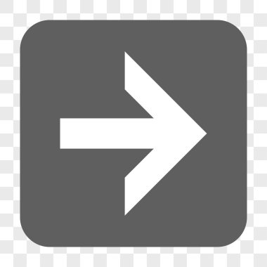 Ok sağ yuvarlak kare düğme