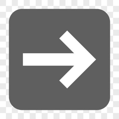 Ok sağ yuvarlak kare düğme