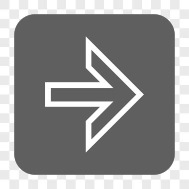 Ok sağ yuvarlak kare düğme