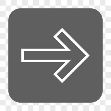 Ok sağ yuvarlak kare düğme