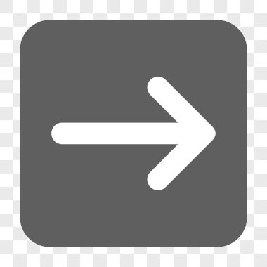 Ok sağ yuvarlak kare düğme