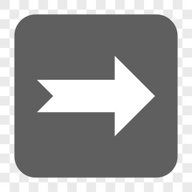 Ok sağ yuvarlak kare düğme