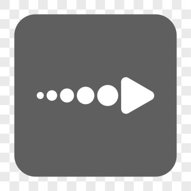 Ok sağ yuvarlak kare düğme