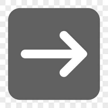 Ok sağ yuvarlak kare düğme