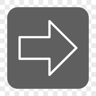 Ok sağ yuvarlak kare düğme