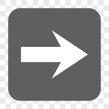 Ok sağ yuvarlak kare düğme