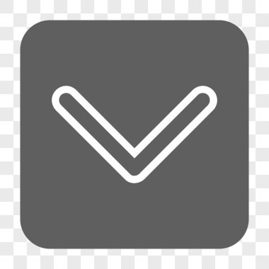 Ok ucu yuvarlatılmış kare düğmesini basılı