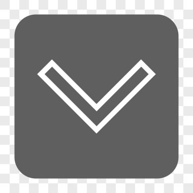 Ok ucu yuvarlatılmış kare düğmesini basılı