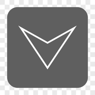 Ok ucu yuvarlatılmış kare düğmesini basılı