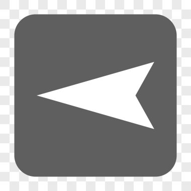 Ok ucu sol yuvarlak kare düğme