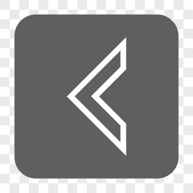 Ok ucu sol yuvarlak kare düğme