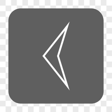 Ok ucu sol yuvarlak kare düğme