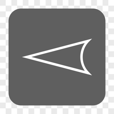 Ok ucu sol yuvarlak kare düğme